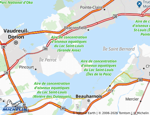MICHELIN Notre-Dame-de-l'Île-Perrot map - ViaMichelin