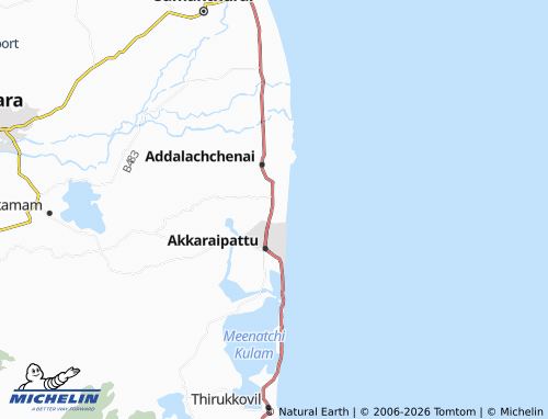 MICHELIN-Landkarte Addalachchenai 14 - ViaMichelin