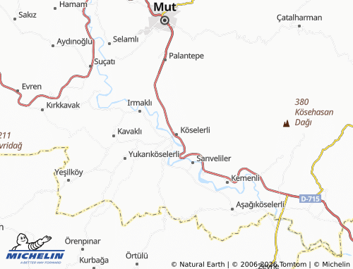 Mapa MICHELIN Köselerli - ViaMichelin