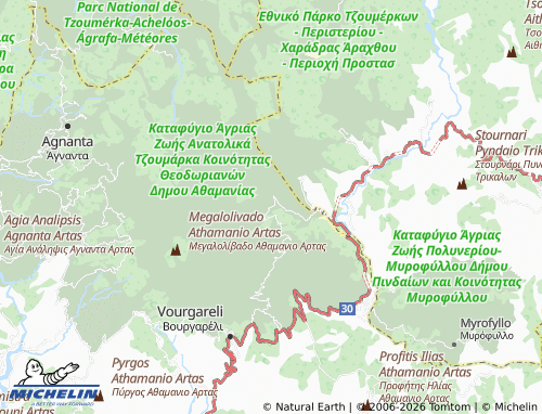 MICHELIN Theodoriana map - ViaMichelin