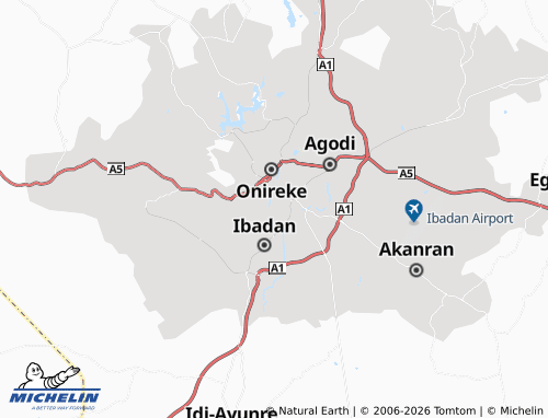 MICHELIN Oke-Foko map - ViaMichelin