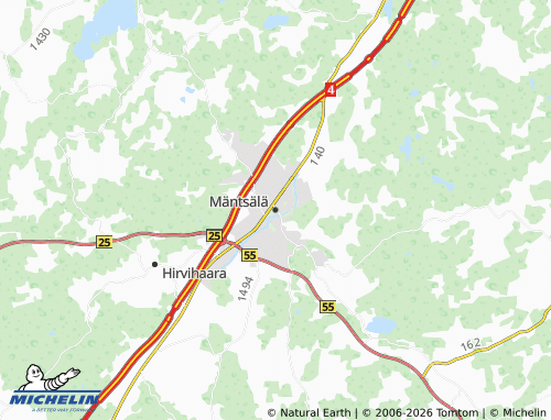 Kaart MICHELIN Mäntsälä - ViaMichelin