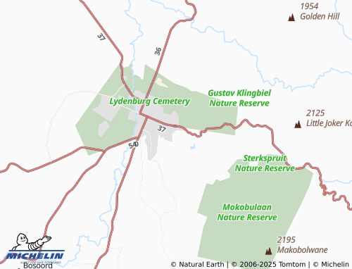 MICHELIN Lydenburg Extension 63 map - ViaMichelin