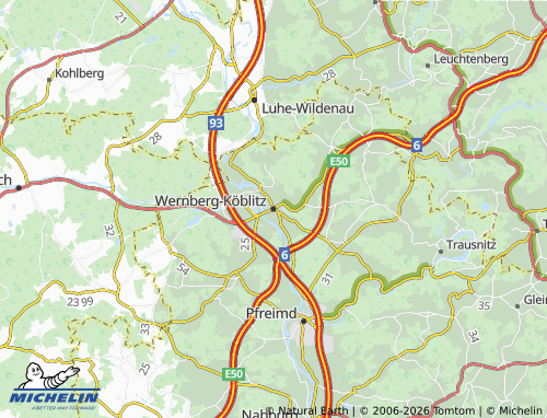 MICHELIN Wernberg-Köblitz map - ViaMichelin