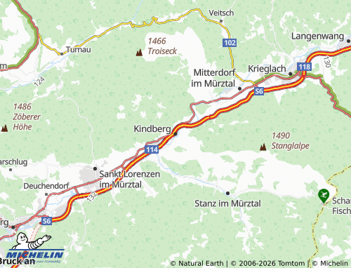 MICHELIN Kindberg map - ViaMichelin