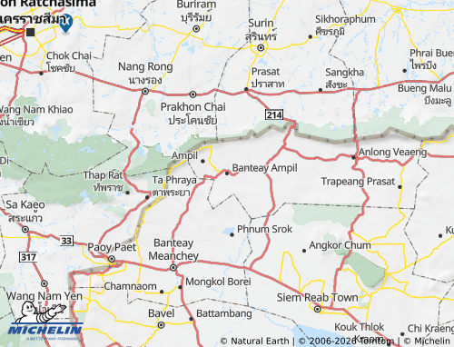 Mapa MICHELIN Banteay Ampil - ViaMichelin