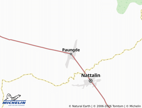 MICHELIN Paungde map - ViaMichelin