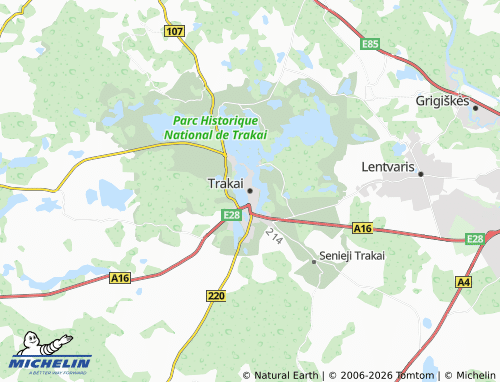 Mappa MICHELIN Trakai - ViaMichelin