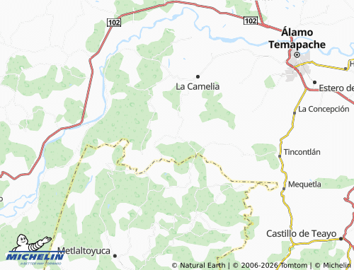 Mapa MICHELIN Paso del Perro, Pimienta - ViaMichelin