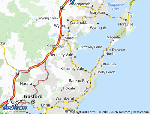 Mapa MICHELIN Berkeley Vale - ViaMichelin