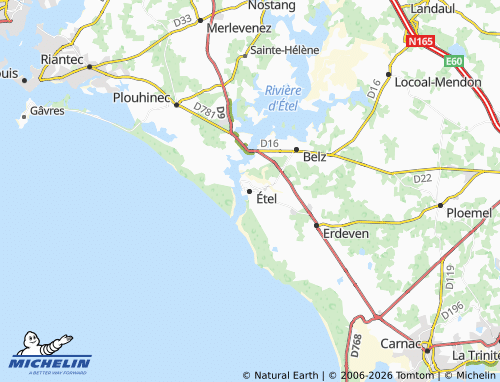 Mappa MICHELIN Étel - ViaMichelin
