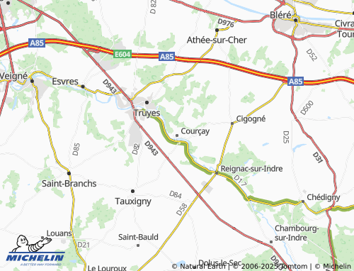 MICHELIN Courçay map - ViaMichelin