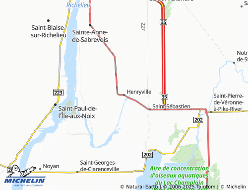 MICHELIN-Landkarte Henryville - ViaMichelin