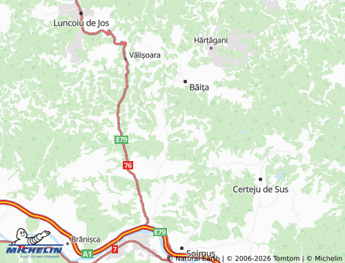 Mappa MICHELIN Fizeș - ViaMichelin