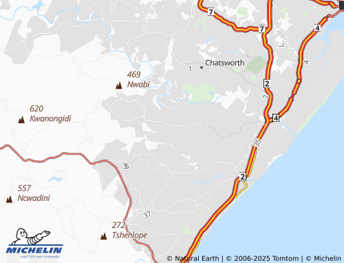 MICHELIN Umlazi K map - ViaMichelin