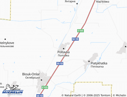 MICHELIN Poltavka map - ViaMichelin