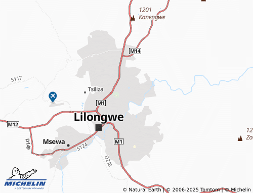 Carte MICHELIN Lilongwe Area 11 - ViaMichelin