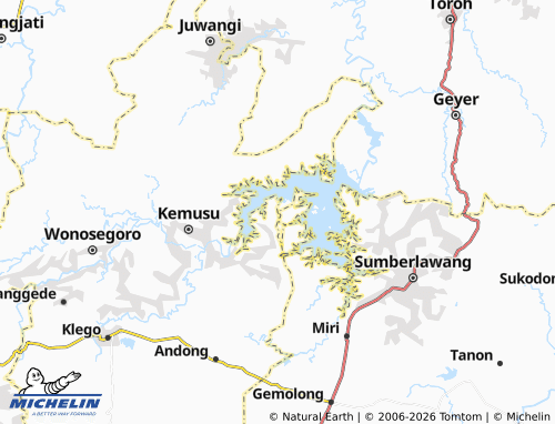 MICHELIN-Landkarte Waduk Kedungombo - ViaMichelin