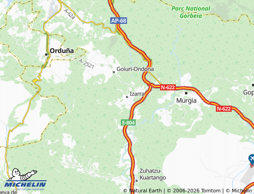 Carte MICHELIN Izarra - ViaMichelin
