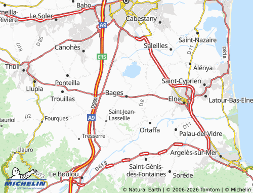 MICHELIN Bages map - ViaMichelin