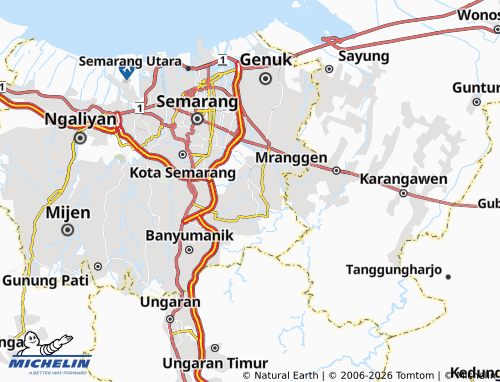 MICHELIN-Landkarte Mangunharjo - ViaMichelin