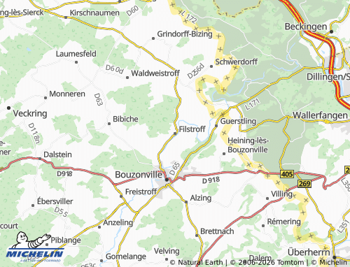 MICHELIN Filstroff map - ViaMichelin