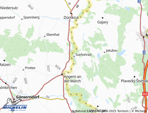 MICHELIN-Landkarte Suchohrad - ViaMichelin