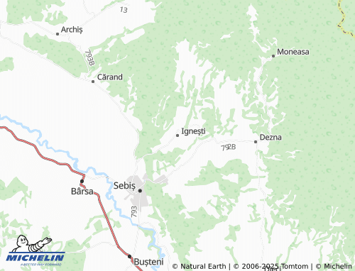 MICHELIN Ignești map - ViaMichelin