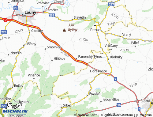 Mappa MICHELIN Panenský Týnec - ViaMichelin