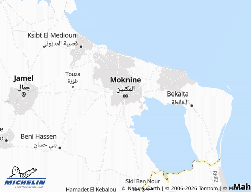 Carte MICHELIN Moknine - ViaMichelin