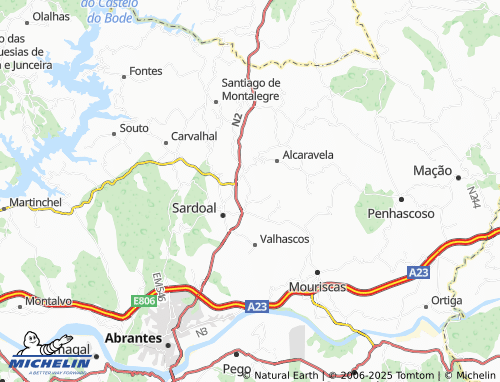 Carte MICHELIN Vale do Zangão - ViaMichelin