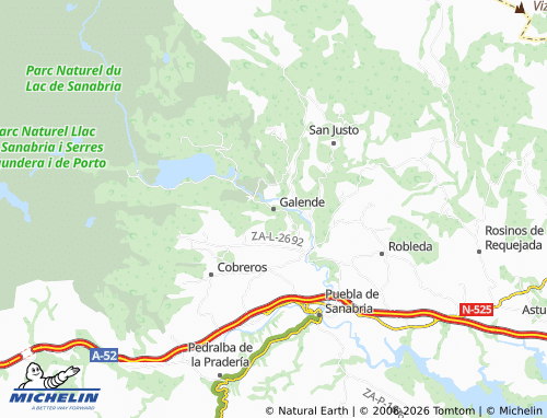 MICHELIN Galende map - ViaMichelin