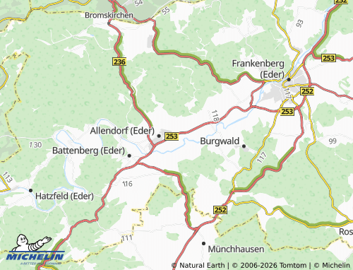 MICHELIN Rennertehausen map - ViaMichelin