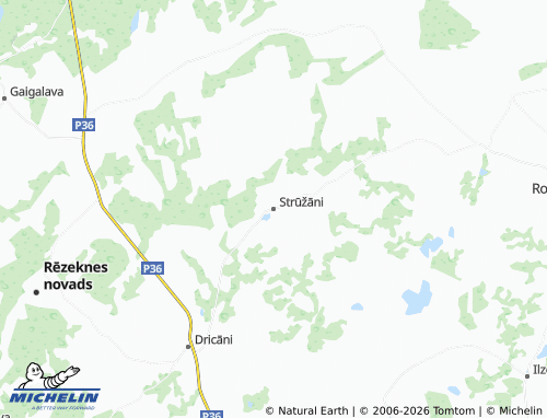 MICHELIN Strūžāni map - ViaMichelin
