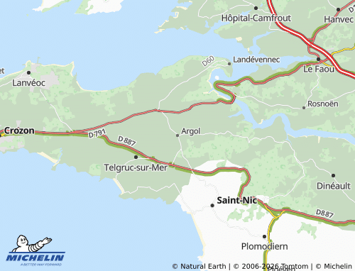 Mappa MICHELIN Argol - ViaMichelin