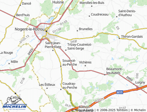 MICHELIN-Landkarte Coutretôt - ViaMichelin