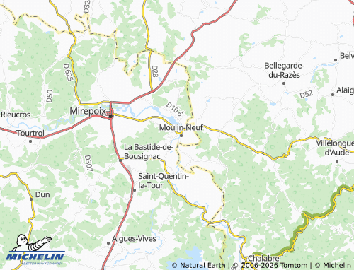 MICHELIN Roumengoux map - ViaMichelin