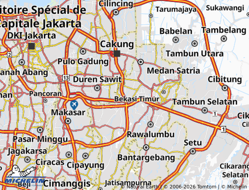 MICHELIN-Landkarte Bintara Jaya - ViaMichelin