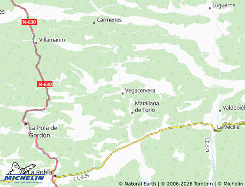 MICHELIN Vegacervera map - ViaMichelin