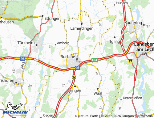 Mappa MICHELIN Buchloe - ViaMichelin