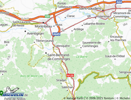 MICHELIN Barbazan map - ViaMichelin