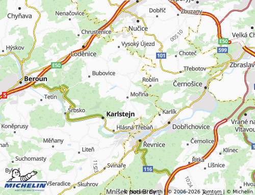 Mappa MICHELIN Mořina - ViaMichelin
