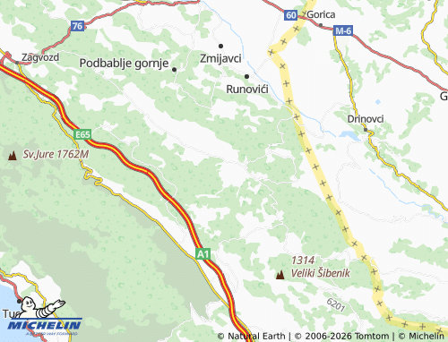 Mapa MICHELIN Slivno - ViaMichelin