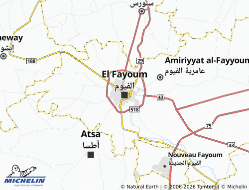 Carte MICHELIN El Fayoum - ViaMichelin
