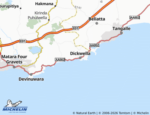 Mapa MICHELIN Wattegama South - ViaMichelin
