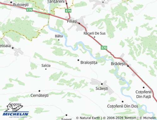 Kaart MICHELIN Braloștița - ViaMichelin