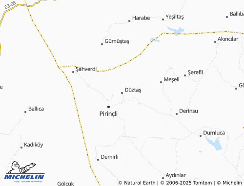 MICHELIN Düztaş map - ViaMichelin