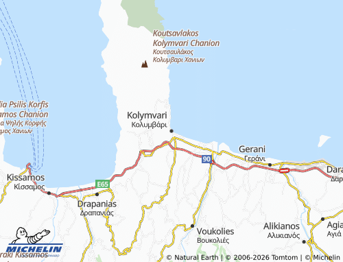 MICHELIN-Landkarte Kolymvari - ViaMichelin