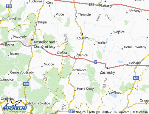 Mapa MICHELIN Ždánice - ViaMichelin