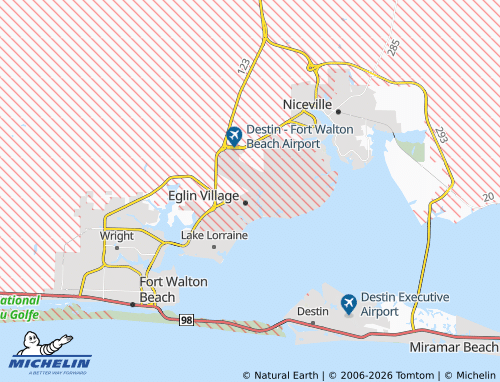 Mappa MICHELIN Eglin Air Force Base - ViaMichelin